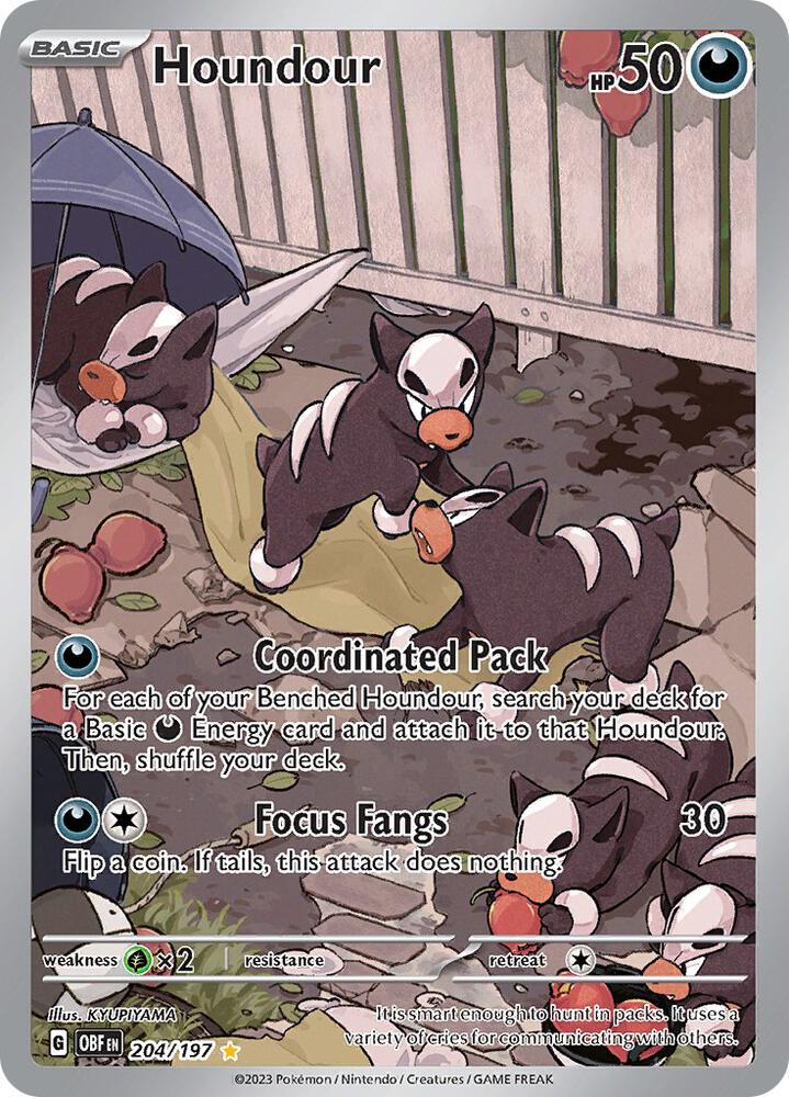 Pokemon TCG - Houndour - OBF EN 204/197