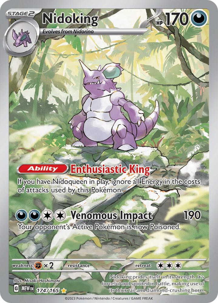 Pokemon TCG - Nidoking - MEW EN 174/165