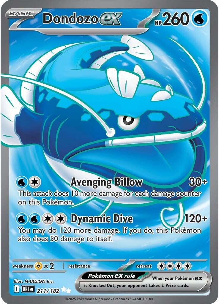 Pokemon TCG - Dondozo EX - DRI EN 211/182