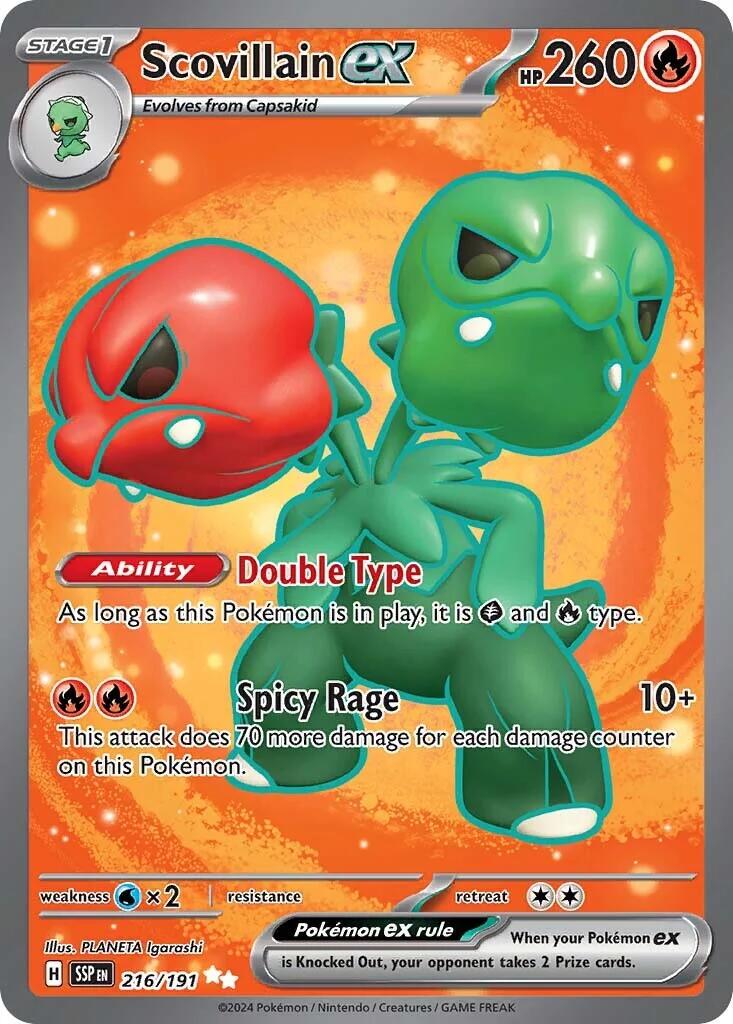 Pokemon TCG - Scovillain EX - SSP EN 216/191