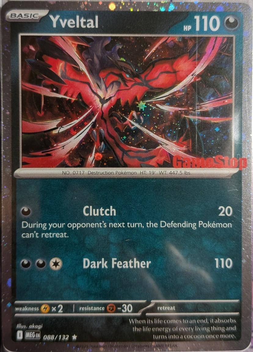 Pokemon TCG - Yveltal MEG EN 088/132 GameStop Promo SEALED