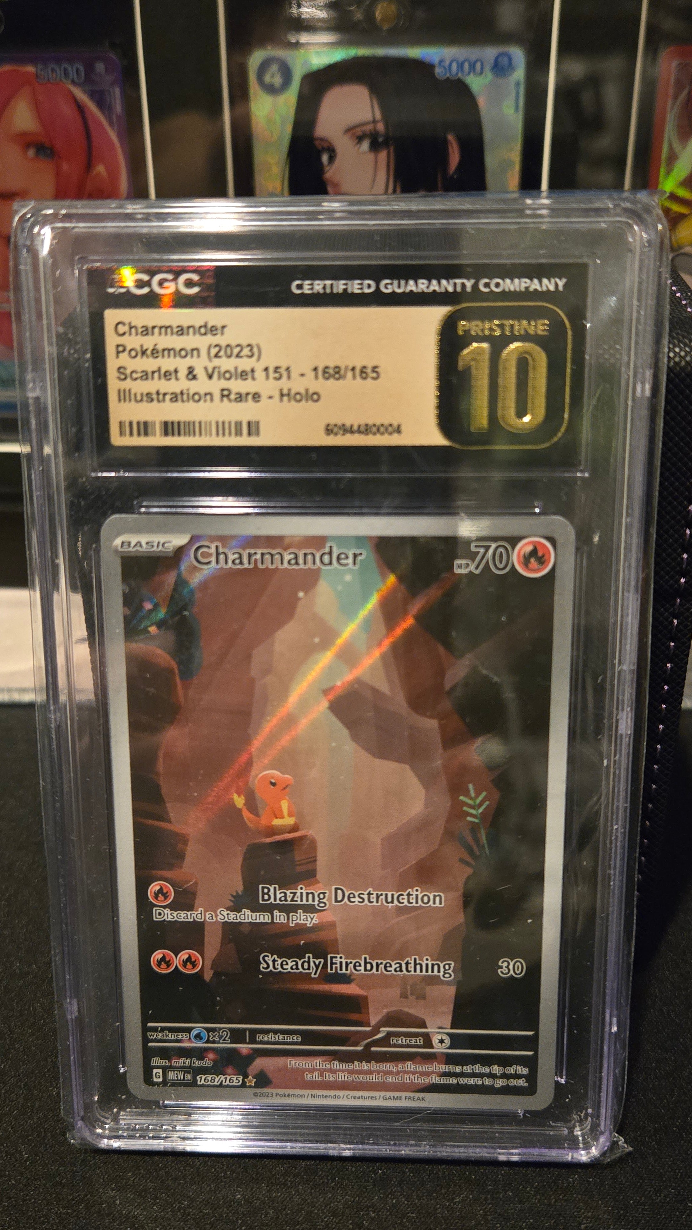 Pokemon TCG - Charmander Pokemon (2023) Scarlet & Violet 151 - 168/165 Illustration Rare - CGC 10 Pristine