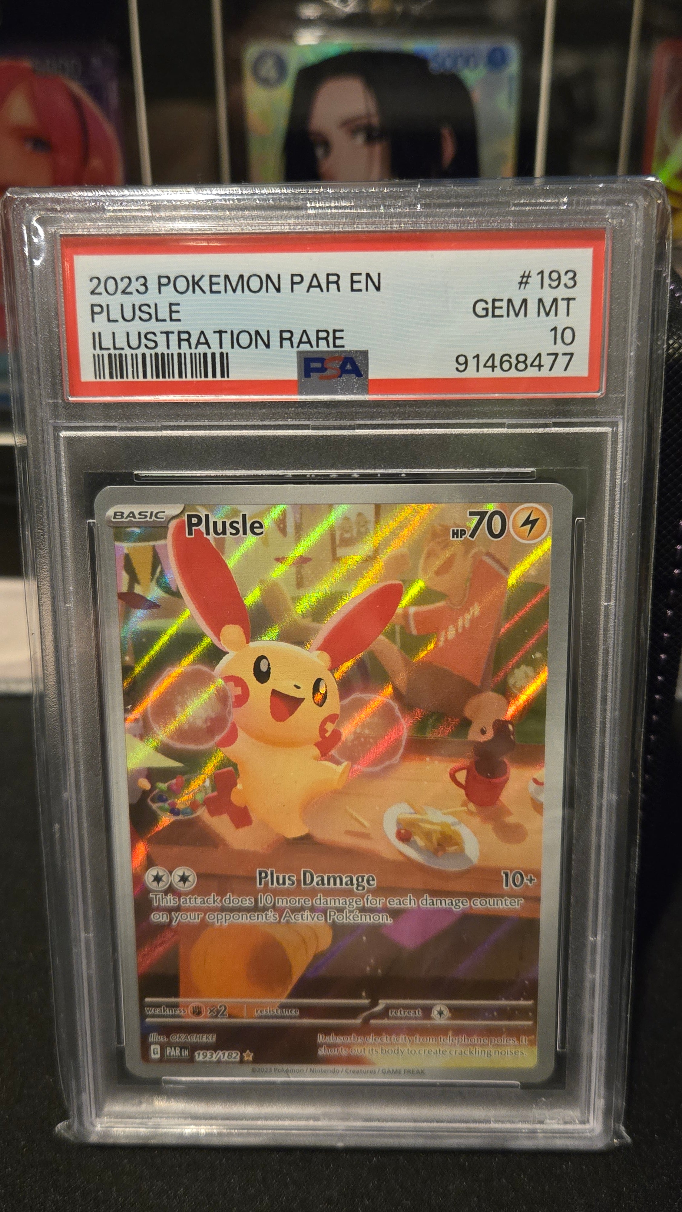 Pokemon TCG - Plusle 2023 Pokemon PAR EN - 193/182 - PSA GEM MT 10