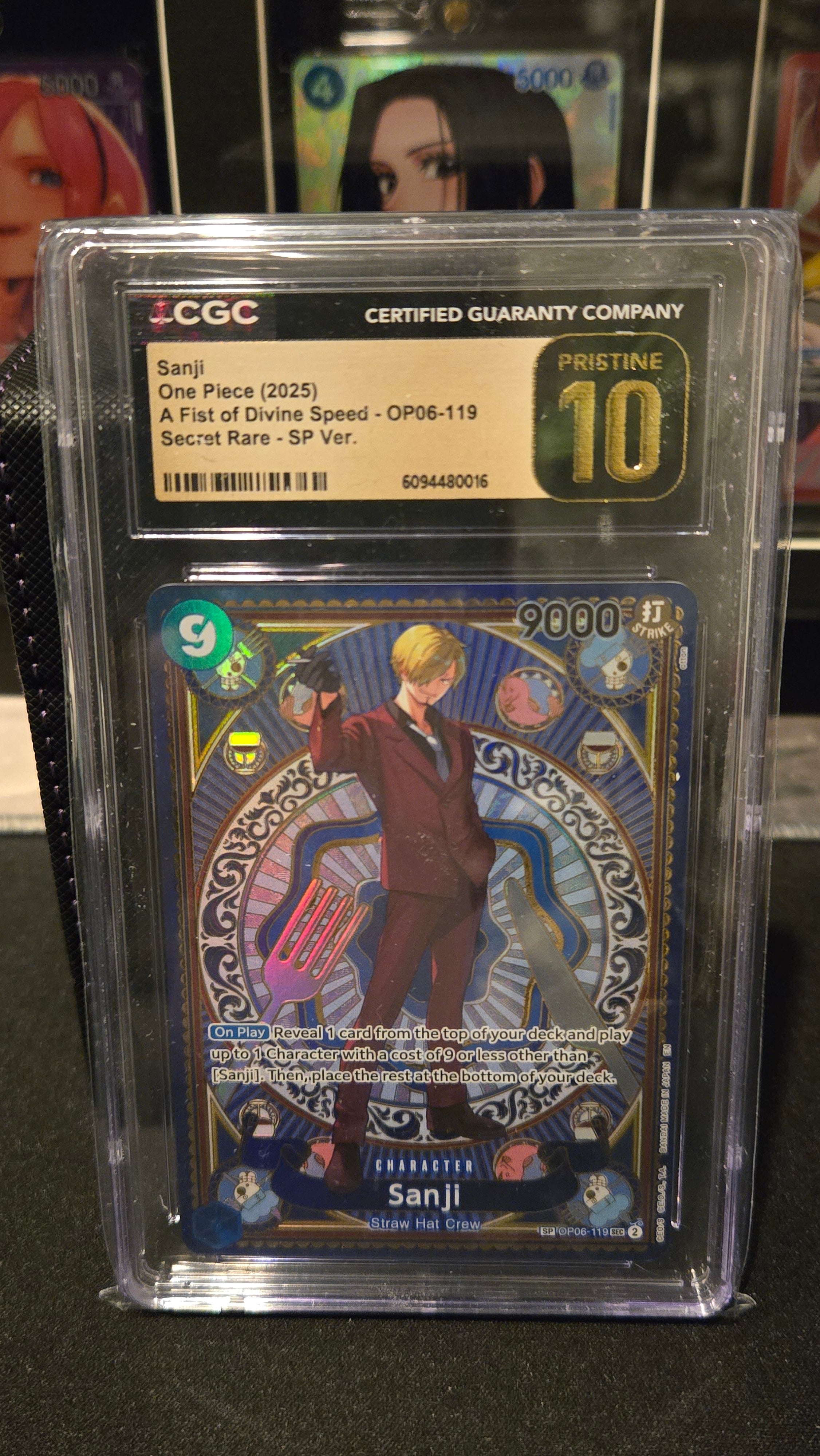 One Piece TCG - Sanji - OP06 - OP06-119 - SP - CGC 10 Pristine