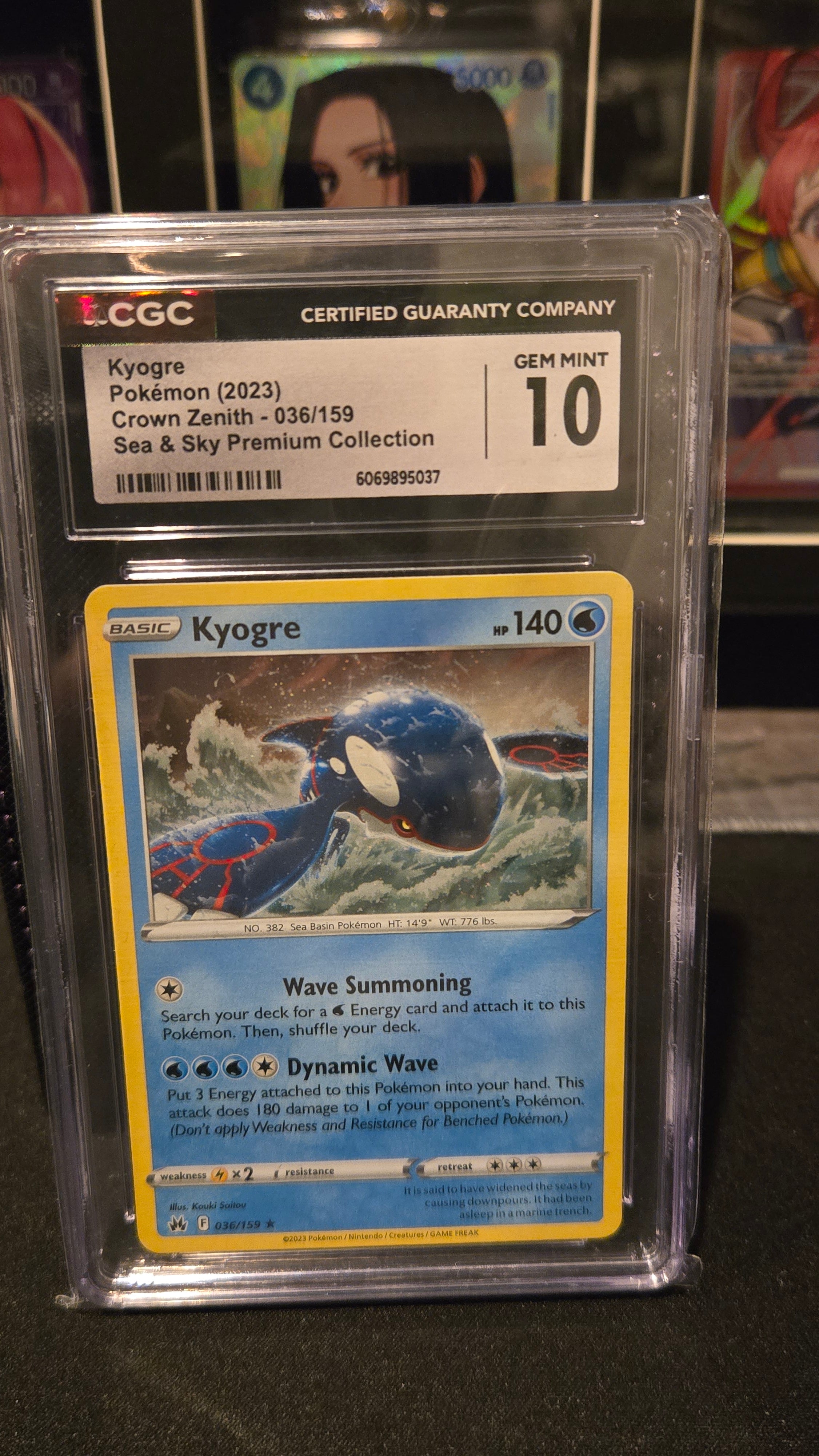 Pokemon TCG - Kyogre Crown Zenith - 036/159 GCG Gem Mint 10