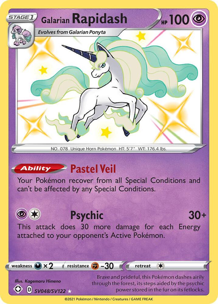 Pokemon TCG - Galarian Rapidash sv048/sv122 EN