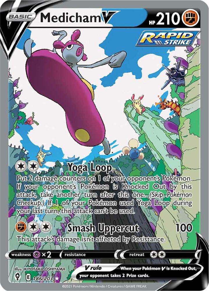 Pokemon TCG - Medicham V (Alternate Full Art) - E 186/203