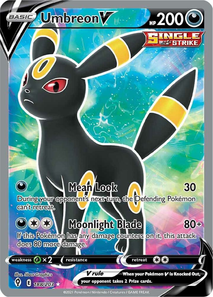 Pokemon TCG - Umbreon V (Full Art) - SWSH07 188/203 (LP)