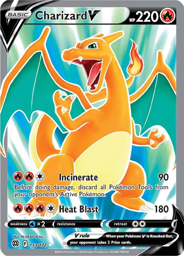 Pokemon TCG - Charizard V - F 153/172 - ENG