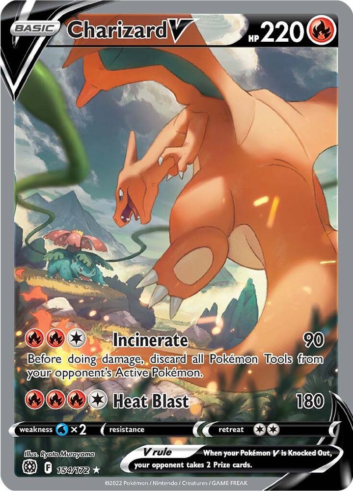 Pokemon TCG - Charizard V - F 154/172 - ENG