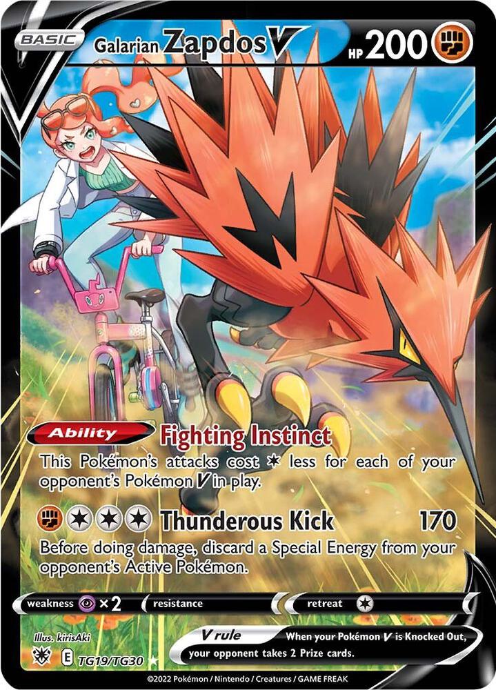 Pokemon TCG - Galarian Zapdos V TG19/TG30