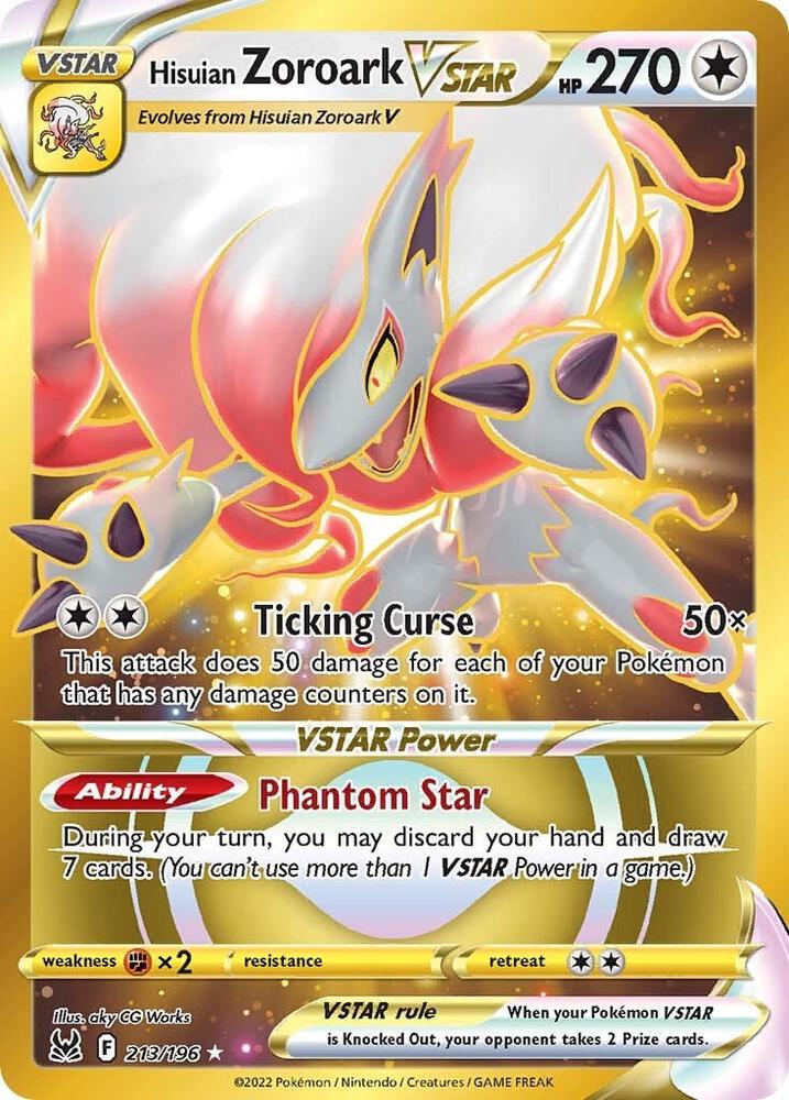 Pokemon TCG - Hisuian Zoroark VSTAR - 213/196