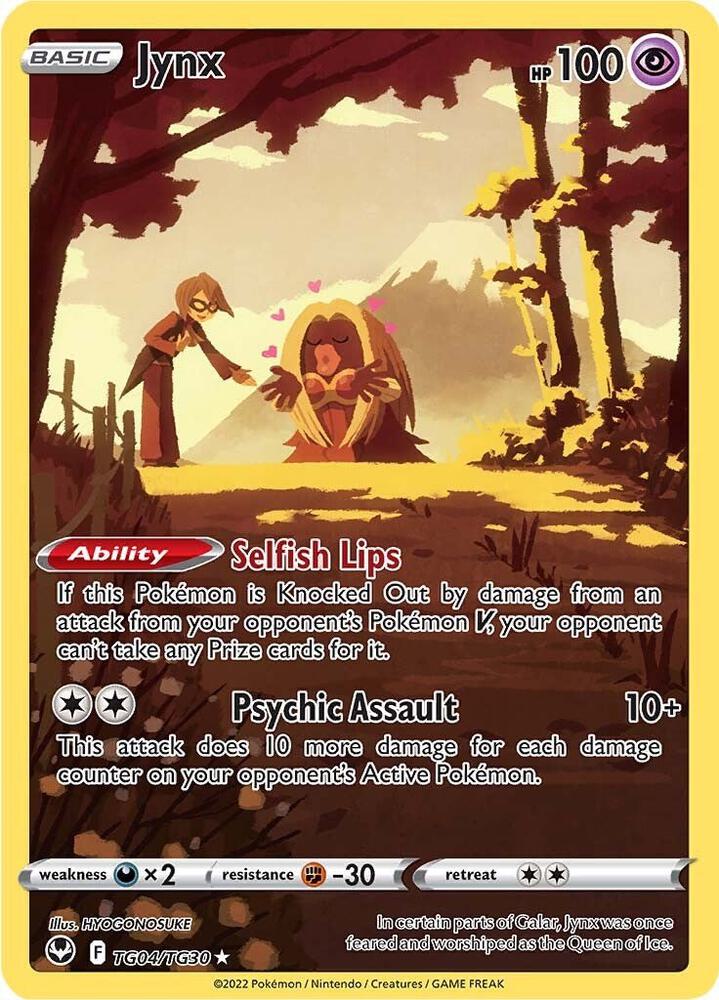 Pokemon TCG - Jynx Silver Tempest Trainer Gallery TG04/TG30