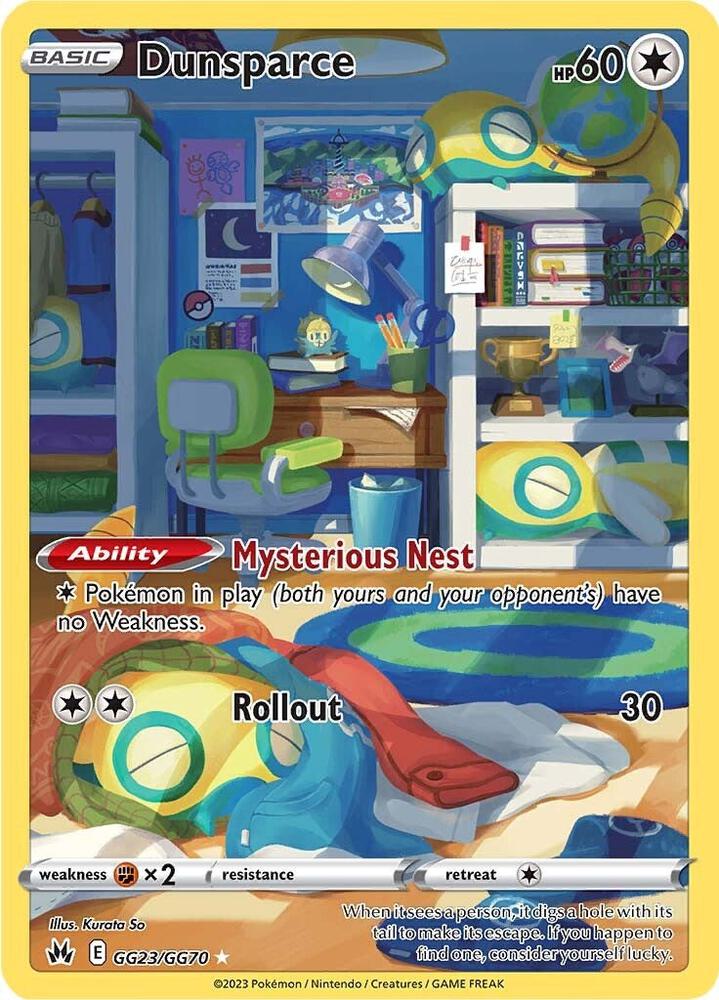 Pokemon TCG - Dunsparce Crown Zenith GG23/GG70