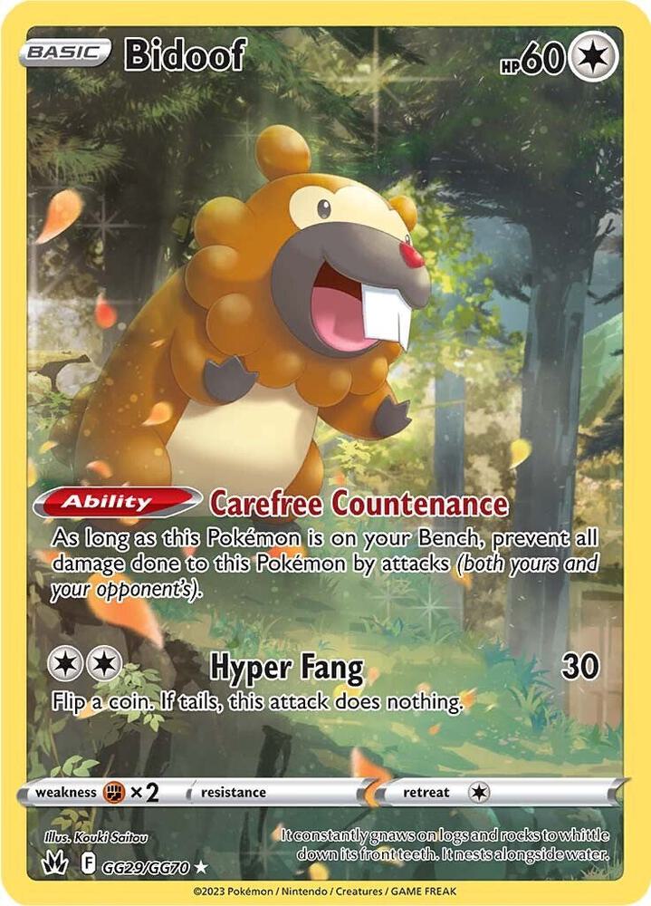 Pokemon TCG - Bidoof GG29/GG70