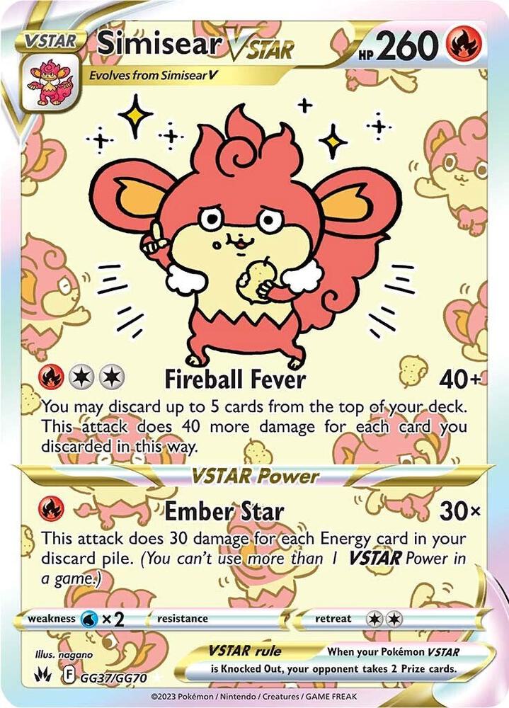 Pokemon TCG - Simisear VSTAR Crown Zenith GG37/GG70