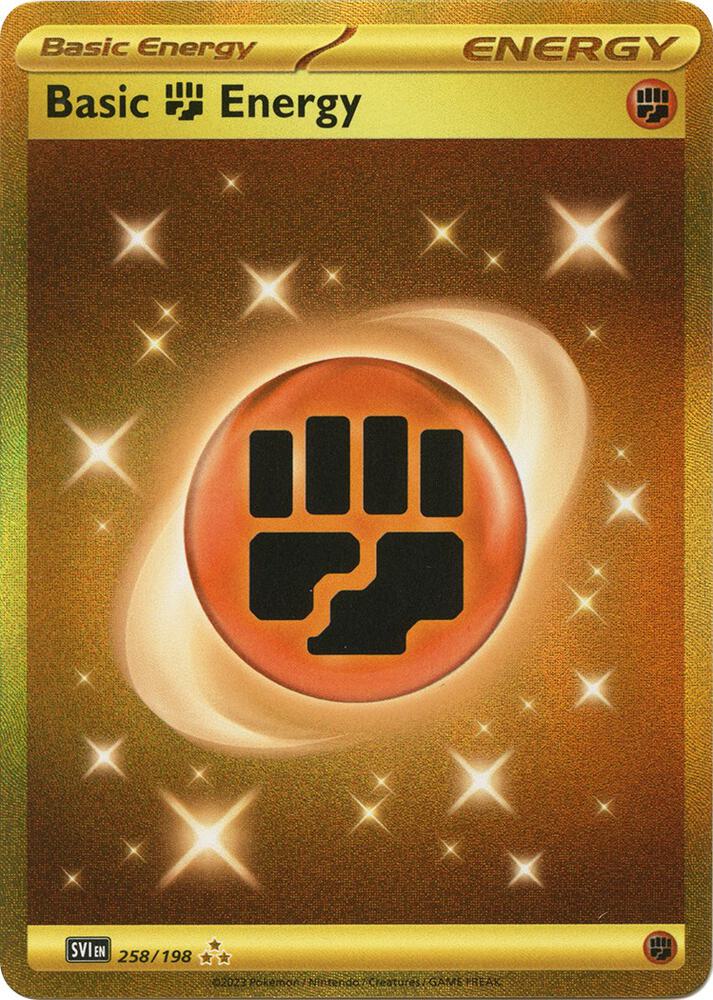 Pokemon TCG - Gold Fighting Energy - SVI EN 258/198