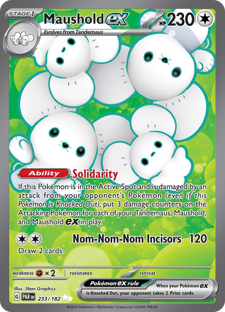 Pokemon TCG - Maushold ex PAR EN 233/182