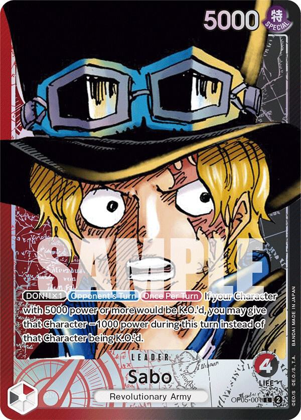 One Piece TCG - Sabo Alt Leader - OP05-001 L*