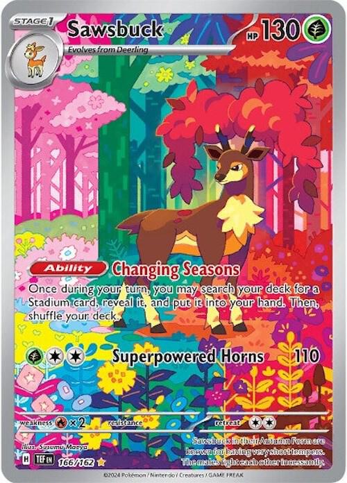 Pokemon TCG - Sawsbuck - TEF 166/162