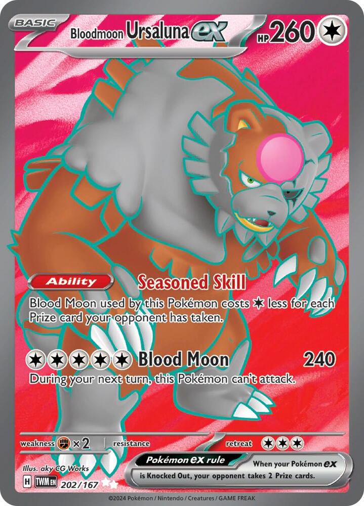 Pokemon TCG - Bloodmoon Ursaluna ex TWM EN 202/167