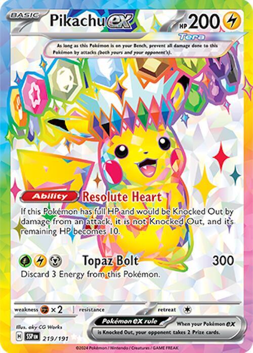 Pokemon TCG - Pikachu EX - SSP EN 219/191