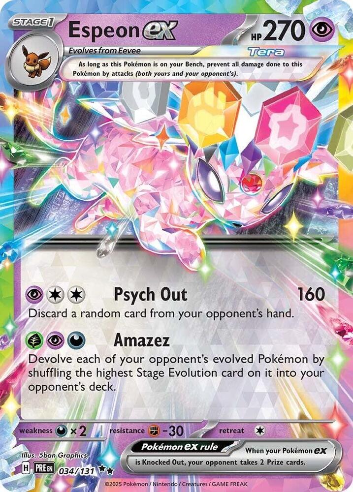 Pokemon TCG - Espeon EX PRE EN 034/131