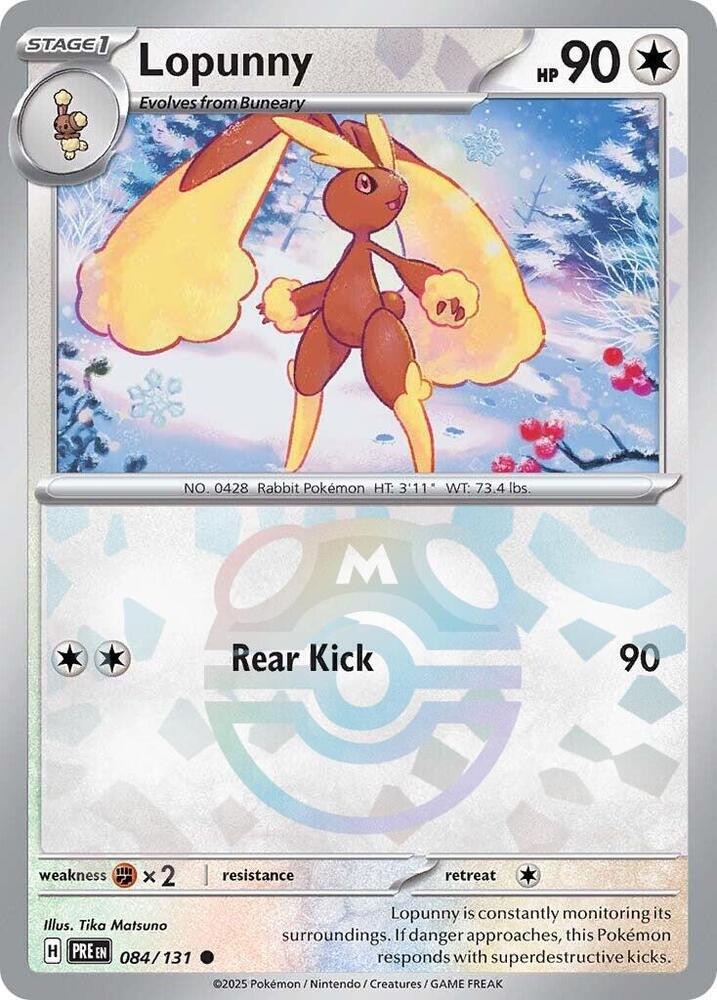 Pokemon TCG - Lopunny Master Ball - PRE EN 084/131