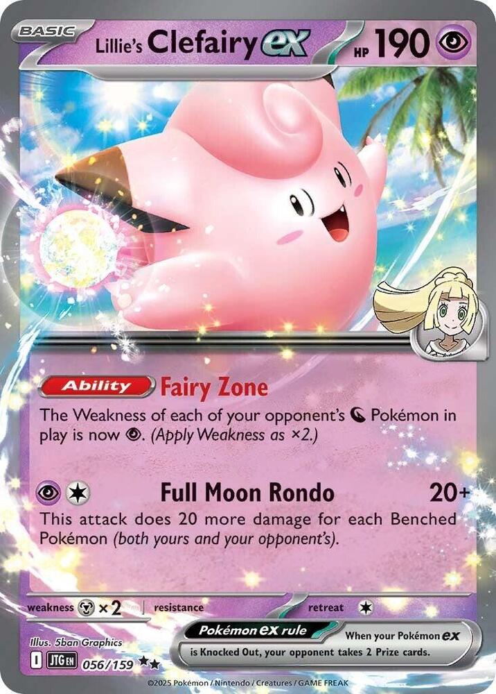 Pokemon TCG - Lillie's Clefairy EX - JTG EN 056/159