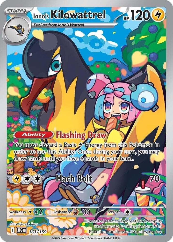 Pokemon TCG - Iono's Kilowattrel JTG EN 163/159