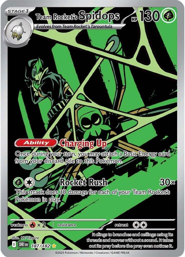 Pokemon TCG - Team Rocket's Spidops - DRI EN 187/182