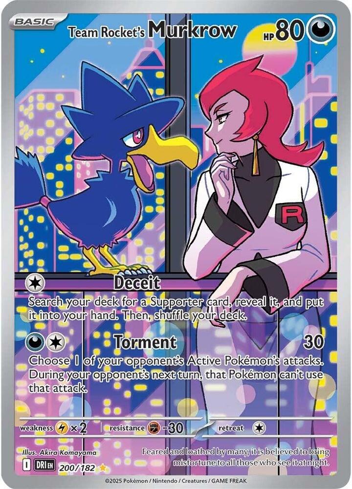 Pokemon TCG - Team Rocket's Murkrow - DRI EN 200/182