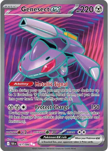 Pokemon TCG - Genesect EX BLK EN 161/086