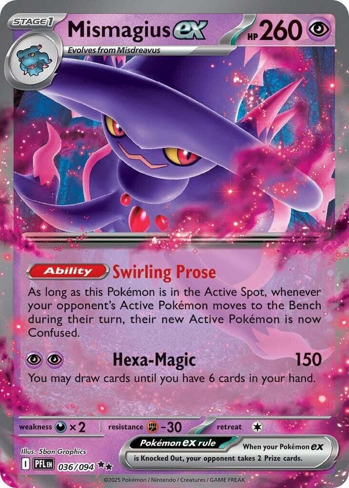 Pokemon TCG - Mismagius ex - PFL 036/094 - EN