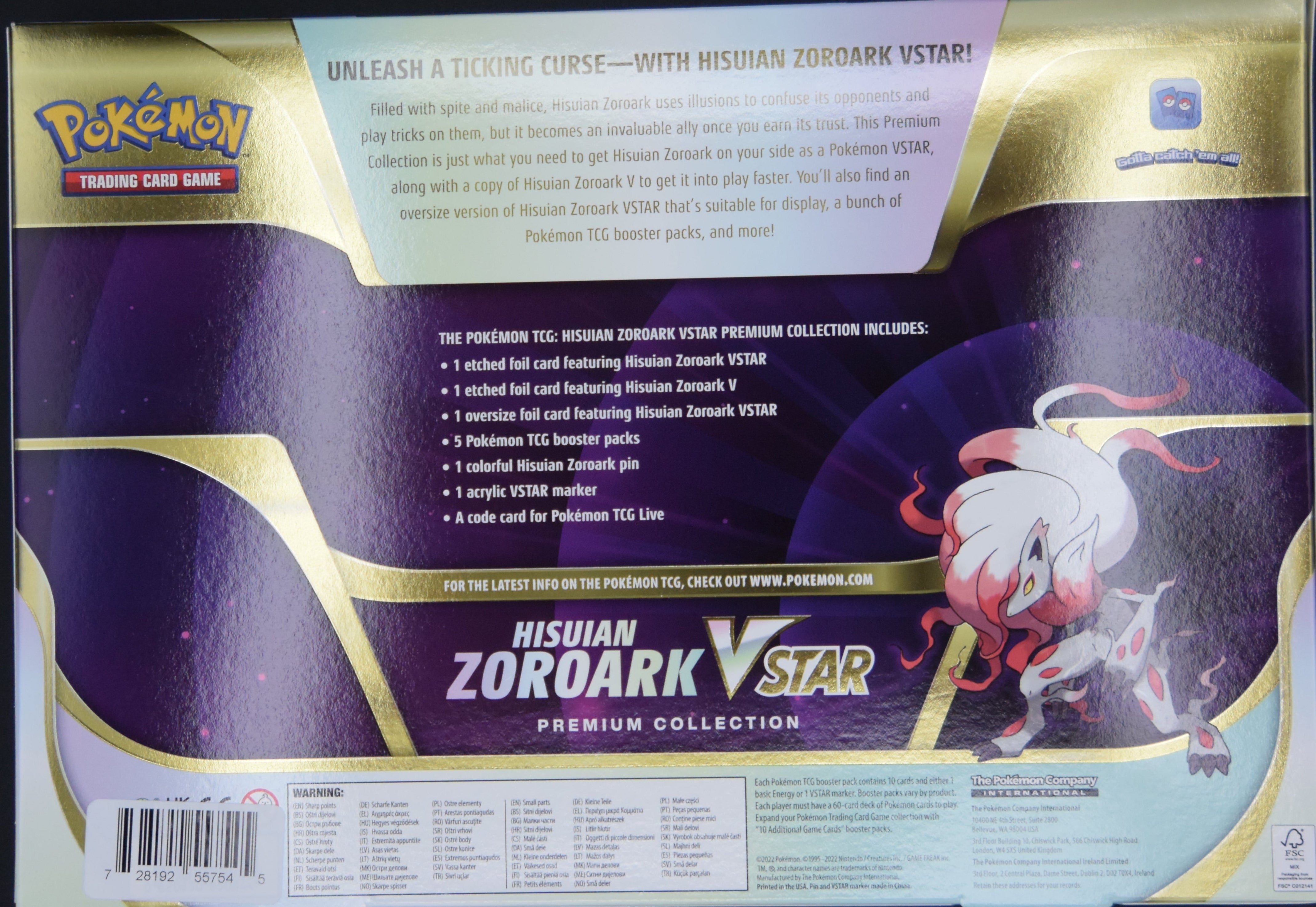 Pokemon TCG - Hisuian Zoroark VSTAR Premium Collection