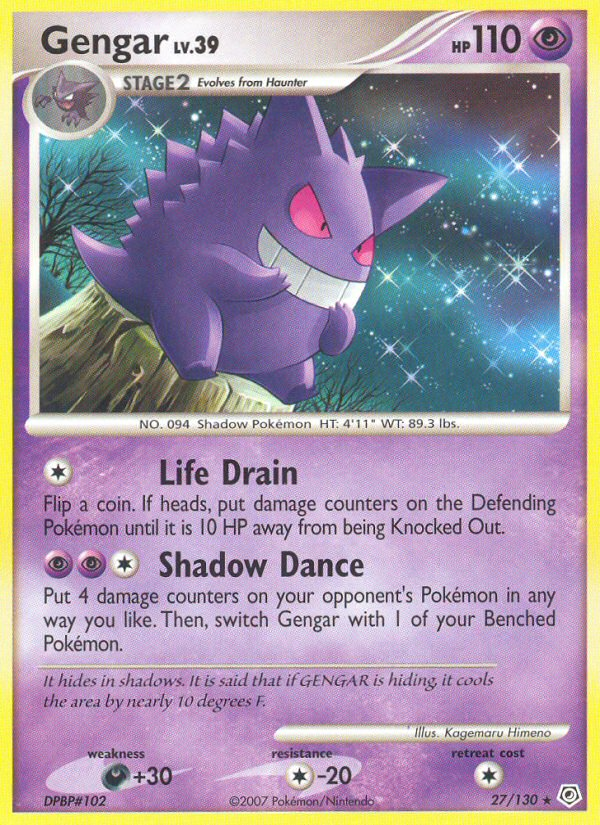 Gengar - 27/130 - DP1: Diamond & Pearl (DP) - English