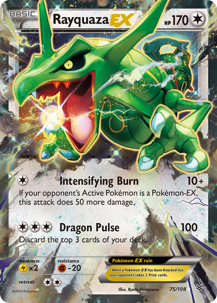 Rayquaza-EX - 75/108 - XY6: Roaring Skies (ROS) - English