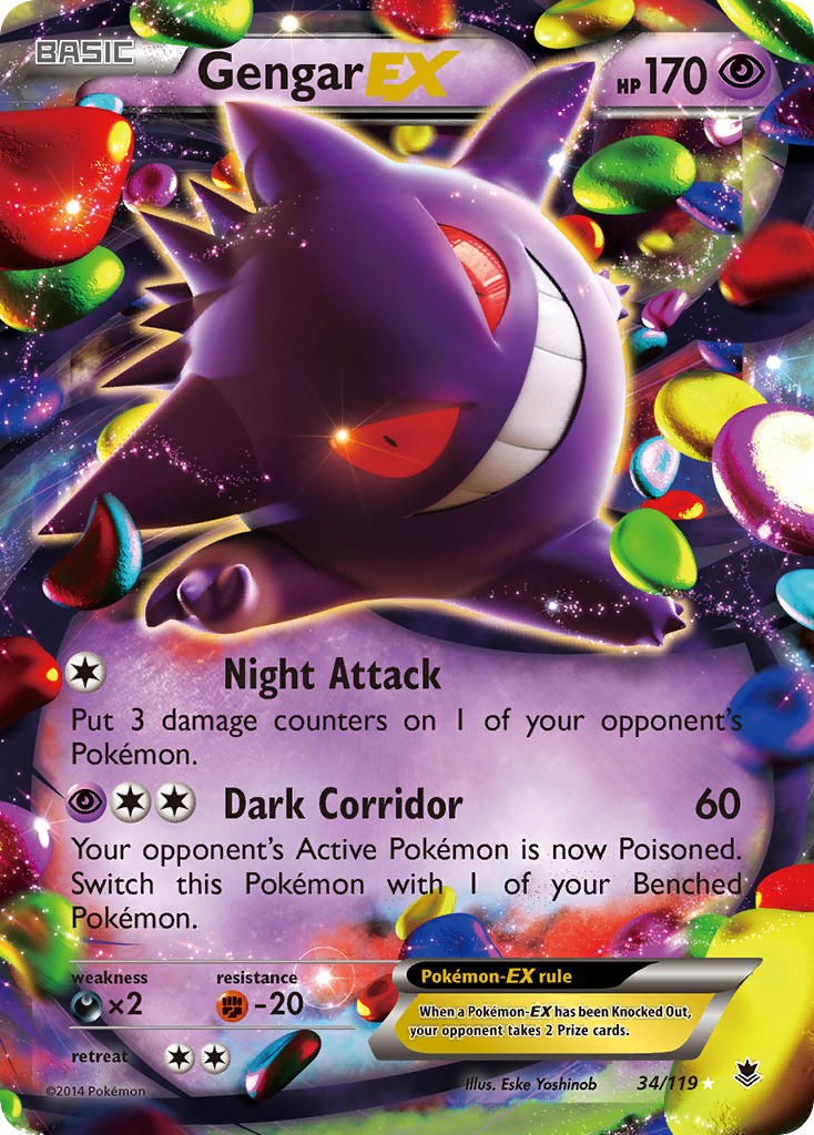 Gengar-EX - 34/119 - XY4: Phantom Forces (PHF) - English