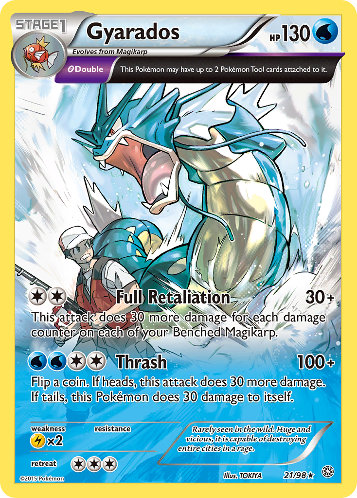 Gyarados - 21/98 - XY7: Ancient Origins (AOR) - English