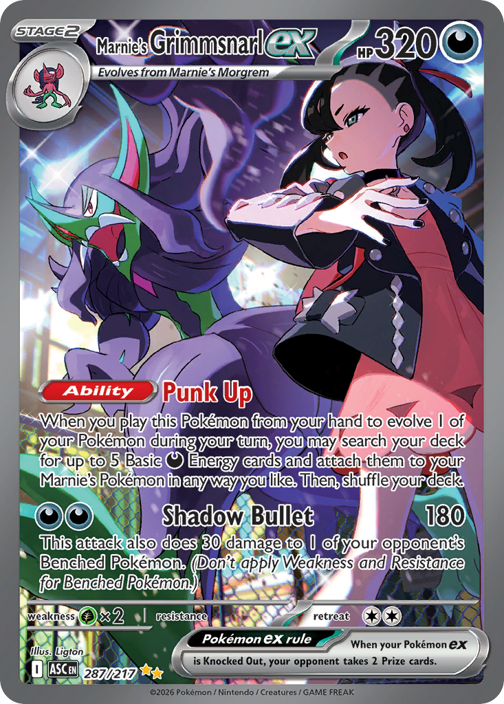 Marnie's Grimmsnarl ex - 287/217 - ME2PT5: Ascended Heroes (ASC) - English
