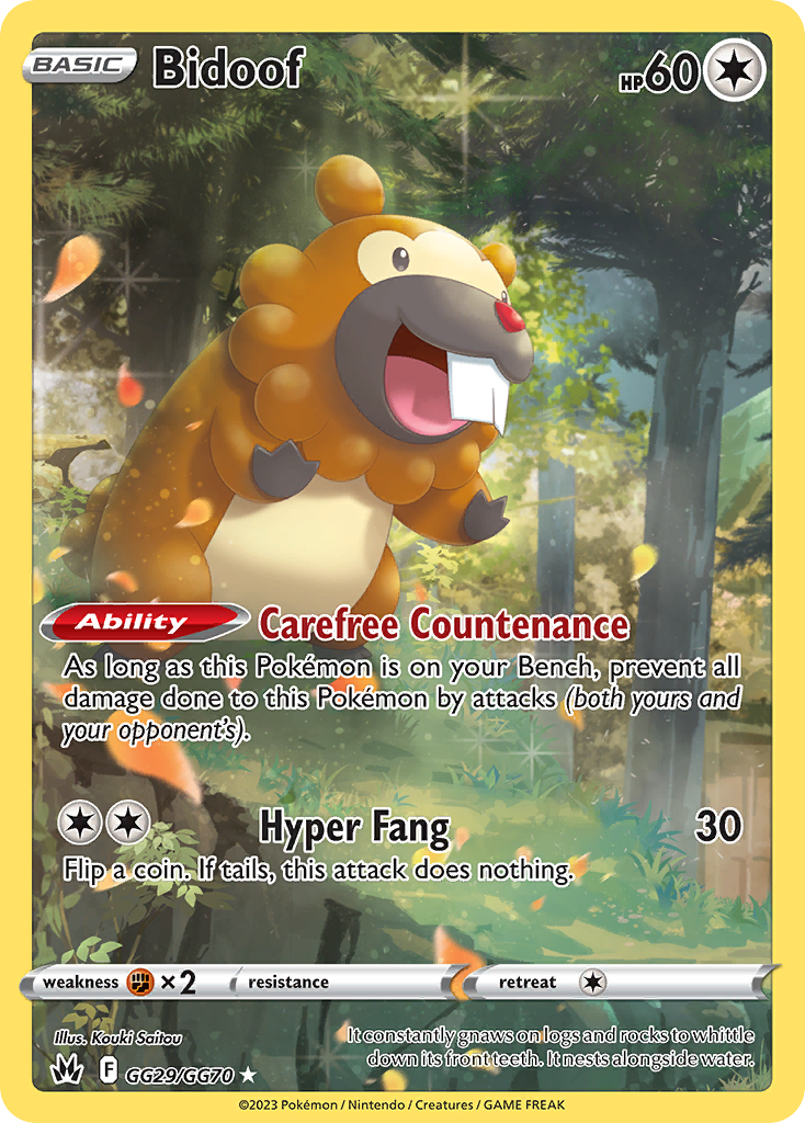 Bidoof - GG29/GG70 - SWSH12PT5GG: Crown Zenith Galarian Gallery (CRZ) - English