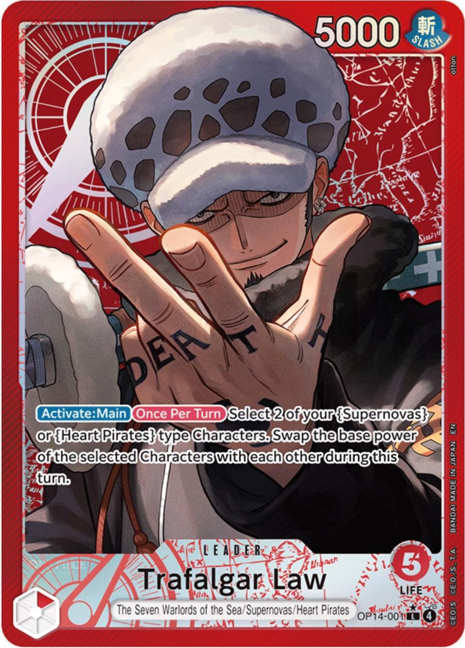 Trafalgar Law - OP14-001 (Alternate Art) - The Azure Sea's Seven (OP14)