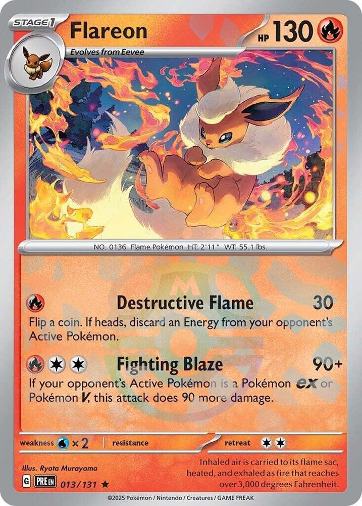 Pokemon TCG - Flareon Master Ball - PRE EN 013/131