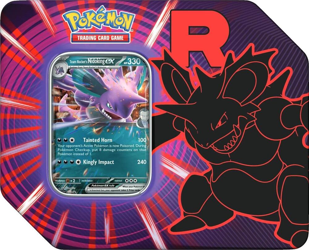 Pokemon TCG - Team Rocket Tin : Team Rocket's Nidoking EX