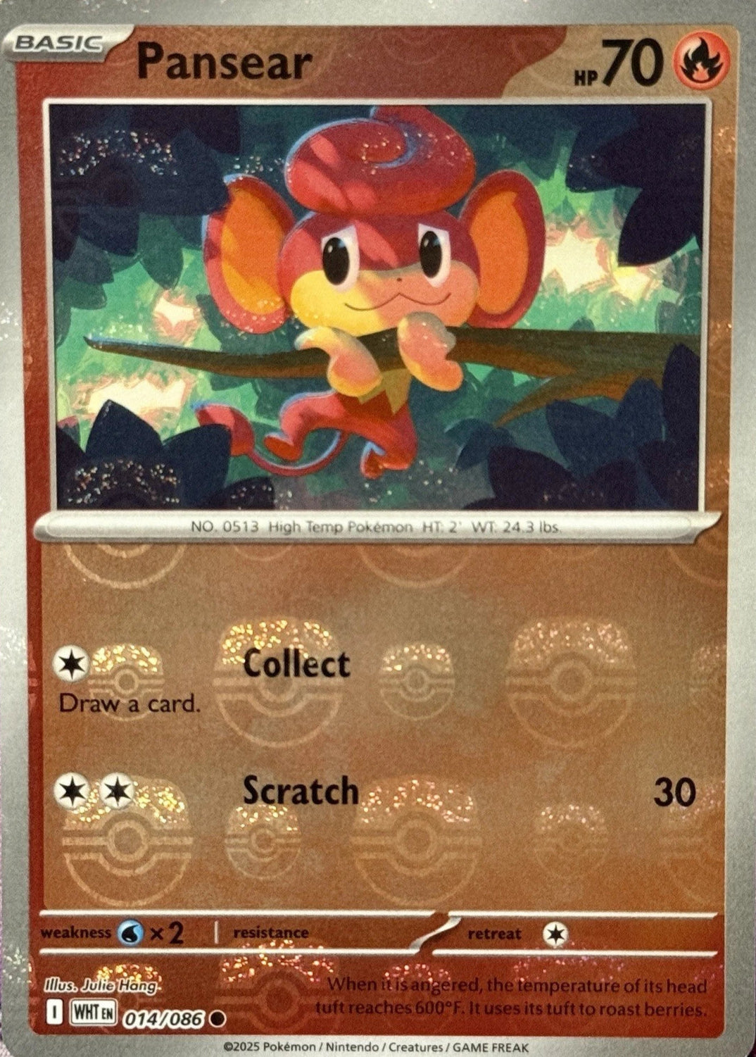 Pokemon TCG - Pansear Master Ball - WHT EN 014/086