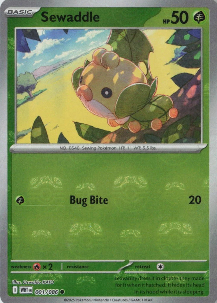 Pokemon TCG - Sewaddle Master Ball - WHT EN 001/086