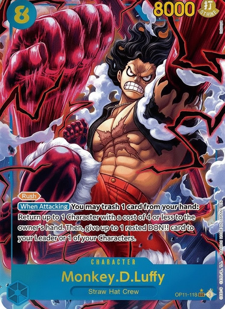 One Piece TCG - Monkey.D.Luffy Alternative Art OP11-118 SEC*